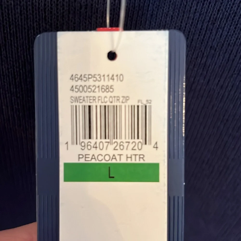 NWT Izod Fleece Lined Quarter Zip Pullover - Picture 6 of 10